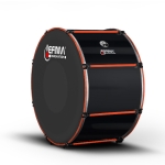 Lefima Marching Bass Drum CarboStroke schwarz orange