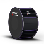 Lefima Marching Bass Drum CarboStroke schwarz violett