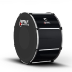 Lefima Marching Bass Drum CarboStroke schwarz weiss