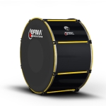 Lefima Marching Bass Drum CarboStroke schwarz gelb