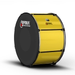 Lefima Marching Bass Drum CarboStroke gelb schwarz