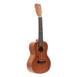 Islander Konzert Ukulele mit Decke aus Mahagoni und Hawaii Insel Gravur
