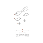 Spannbckchen fr 6,5 bis 7,5 Zoll Tama Superstar Snare