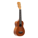 Islander Sopran Ukulele mit Decke aus Mahagoni und Honu Schildkrten Gravur
