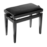 Stagg Klavierbank PB05 schwarz matt mit gerippter Samt Sitzflche schwarz