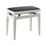 Stagg Klavierbank PB05 wei matt mit Samt Sitzflche schwarz
