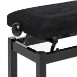 Stagg Klavierbank PB36 schwarz hochglanz mit Samt Sitzfl�che schwarz Bild 2