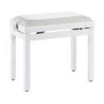 Stagg Klavierbank PB39 wei matt mit Kunstleder Sitzflche wei