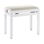 Stagg Klavierbank PB39 wei matt mit Samt Sitzflche beige