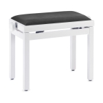 Stagg Klavierbank PB39 wei matt mit Samt Sitzflche schwarz