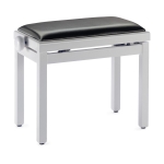 Stagg Klavierbank PB39 wei hochglanz mit Vinyl Sitzflche schwarz
