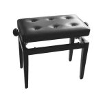 Stagg Klavierbank PB43 schwarz hochglanz mit Kunstleder Sitzflche schwarz