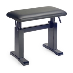 Stagg Hydraulik Klavierbank PBH 780 schwarz matt mit Leder Sitzflche schwarz feuerfest