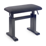 Stagg Hydraulik Klavierbank PBH 780 schwarz matt mit Samt Sitzflche schwarz feuerfest