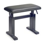 Stagg Hydraulik Klavierbank PBH 780 schwarz hochglanz mit Leder Sitzflche schwarz feuerfest