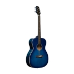 Stagg Auditorium Gitarre mit Decke aus Lindenholz transparent blau