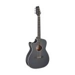 Stagg el. akustische Auditorium Gitarre schwarz Linkshnder