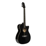 Stagg el. akustische Auditorium Gitarre schwarz