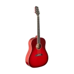 Stagg Slope Shoulder Dreadnought Gitarre transparent rot