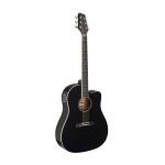 Stagg el. akustische Slope Shoulder Dreadnought Gitarre schwarz