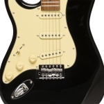 Stagg E-Gitarre 55 Serie mit Paulowniakorpus Schwarz gl�nzend Linksh�ndermodell Bild 2