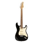 Stagg E-Gitarre 55 Serie mit Paulowniakorpus Schwarz gl�nzend Bild 4