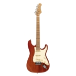 Stagg E-Gitarre 55 Serie mit Paulowniakorpus Fiesta Red gl�nzend Bild 4