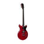 Stagg E-Gitarre Silveray DC Modell mit Mahagonikorpus Kirsch Transparent