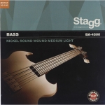 Stagg vernickelter Saitensatz fr Bassgitarre medium light