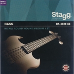 Stagg vernickelter Saitensatz fr 5-saitige Bassgitarre medium