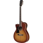 J.N Guitars el. akustische Auditorium Gitarre Dunkles Cherryburst Linkshnder