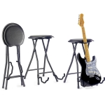 Runder Stagg Klapphocker mit eingebautem Gitarrenstnder