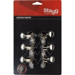 Stagg Fender Style In Line Mechaniken fr E-Gitarre Nickel