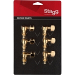 Stagg In Line Mechaniken fr E-Gitarre Gold
