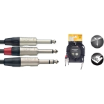 N Serie Y-kabel - stereo Klinke / 2 x mono Klinke