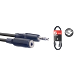 Audio-Kabel, Mini-Klinke/Mini-Klinke (m/f), 3 m