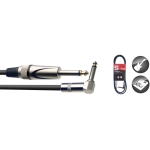 Instrumentenkabel, Klinke/Klinke (m/m. gerade/L-Form), 1,5 m, robuste Stecker, S Serie