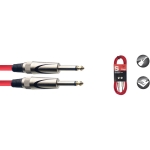 Instrumentenkabel, Klinke/Klinke (M/M), 3 m, robuste Stecker, Rot, S-Serie