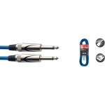 Instrumentenkabel, Klinke/Klinke (M/M), 6 m, robuste Stecker, Blau, S-Serie