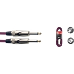 Instrumentenkabel, Klinke/Klinke (M/M), 6 m, robuste Stecker, Violett, S-Serie