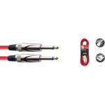 Instrumentenkabel, Klinke/Klinke (M/M), 6 m, robuste Stecker, Rot, S-Serie