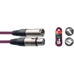 Mikrofonkabel, XLR/XLR (m/f), 10 m, violett
