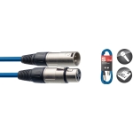 Mikrofonkabel, XLR/XLR (m/f), 3 m (10'), Blau