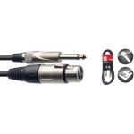 Mikrofonkabel, XLR/Buchse (f/m), 3 m