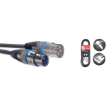 Mikrofonkabel, XLR/XLR (m/f), 6 m, Blau