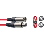 Mikrofonkabel, XLR/XLR (m/f), 6 m, rot