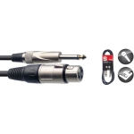 Mikrofonkabel, XLR/Buchse (f/m), 6 m
