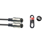 MIDI-Kabel, DIN/DIN (m/m), 1 m, Metall-Anschlsse