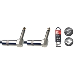 Mono Patchkabel, Klinke/Klinke (m/m, L-Form), 10 cm, Metall