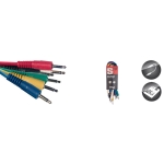 Patch-Kabel, 6 x Mini-Klinke/Mini-Klinke (m/m), 30 cm